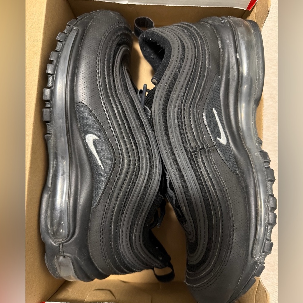 Nike Black and White Air Max 97 Shoes